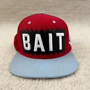 Mitchell & Ness BAIT Box Logo Red Blue Wool Snapback Hat Cap